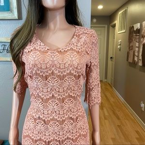 Preston & York Salmon Pink Lace Dress $$On SALE Today$$